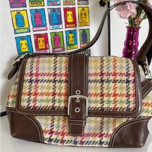 Vintage coach tweed purse